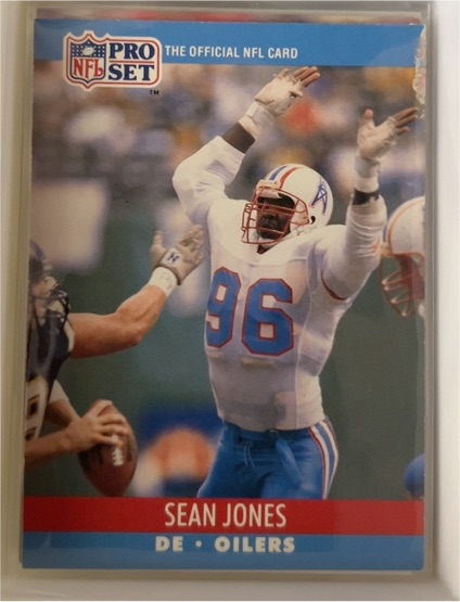 1990 Pro Set #512 Sean Jones Houston Oilers — front