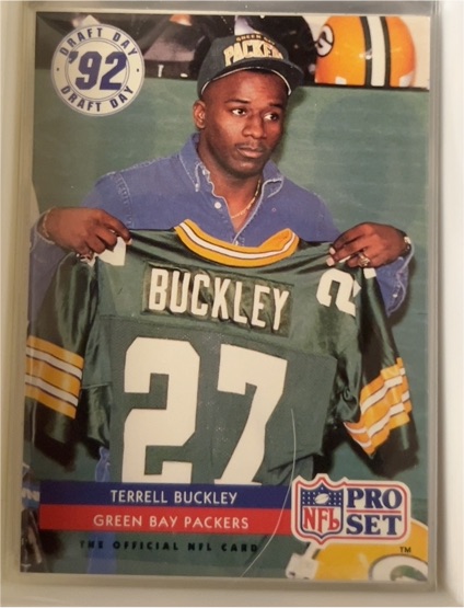 1992 Pro Set Draft Day #28 Terrell Buckley — front