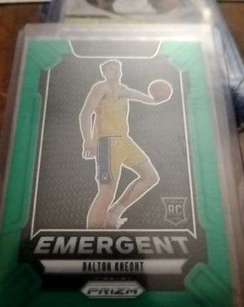 2024-25 Panini Prizm #10 Dalton Knecht Emergent Green Prizm RC — front