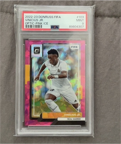 2022-23 Donruss FIFA #103 Vinicius Jr. Optic Pink Ice — front
