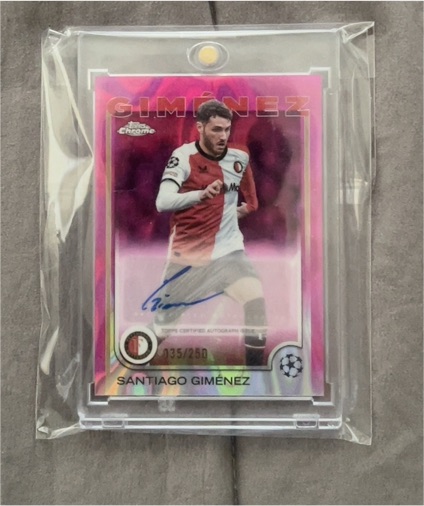 2024-25 Topps Chrome UEFA Club Competitions #189 Santiago Gimenez Refractor — front