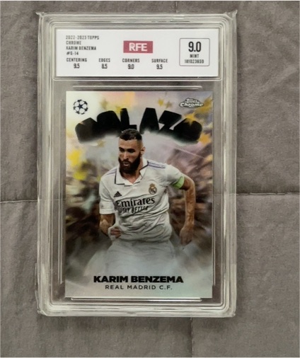 2022-23 Topps Chrome UEFA Club Competitions Golazo #G-14 Karim Benzema — front