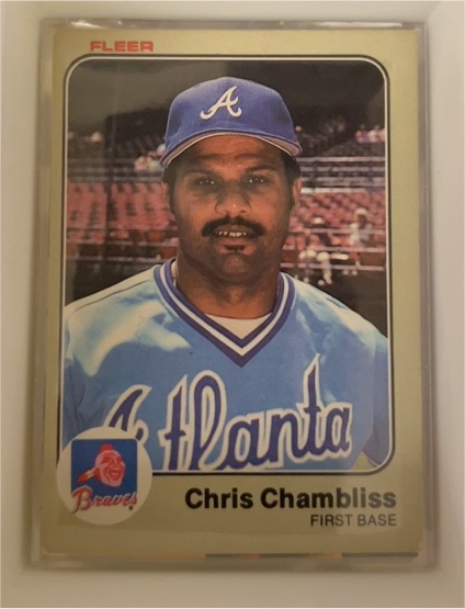 1983 Fleer #134 Chris Chambliss — front