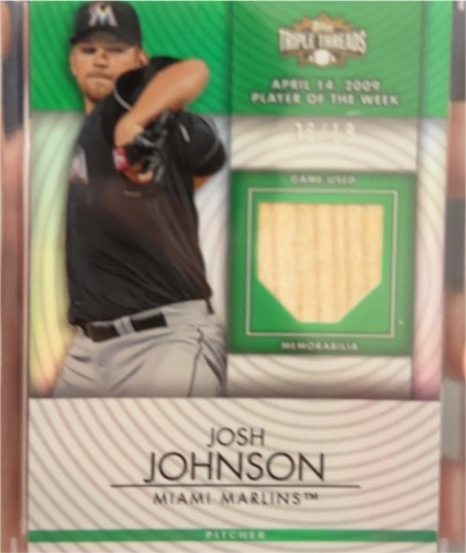 2012 Topps Triple Threads Unity Relics #UR55 Josh Johnson — front