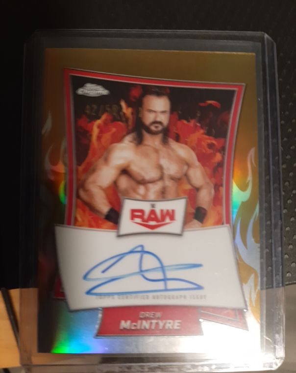 2025 Topps Chrome WWE Red Brand Autographs #RBA-DRE Drew McIntyre — front