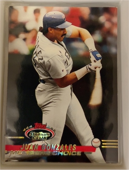 1993 Topps Stadium Club #297 Juan Gonzalez — front