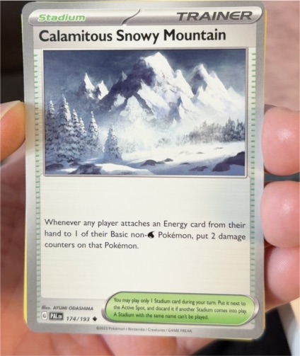 2023 Pokémon Paldea Evolved #174 Calamitous Snowy Mountain — front