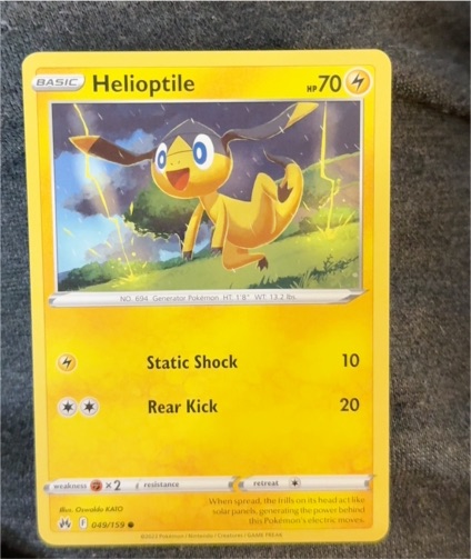 2023 Pokémon Crown Zenith #049 Helioptile — front