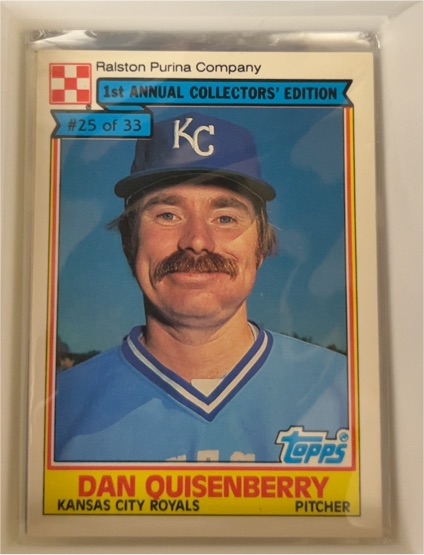 1984 Topps Ralston Purina #25 Dan Quisenberry — front
