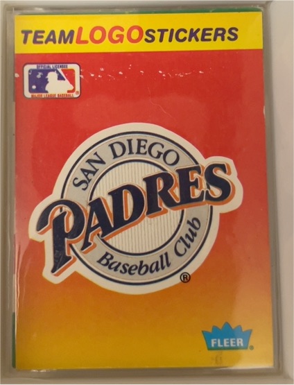 1991 Fleer Team Logo Stickers #NNO San Diego Padres — front
