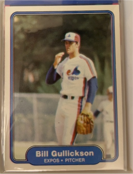 1982 Fleer #190 Bill Gullickson — front