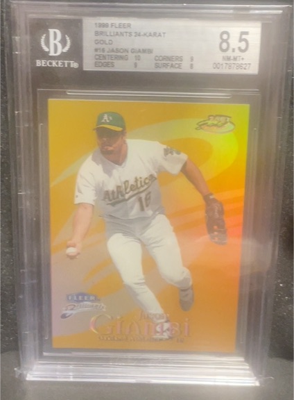 1999 Fleer Brilliants 24-Karat Gold #15 Jason Giambi — front