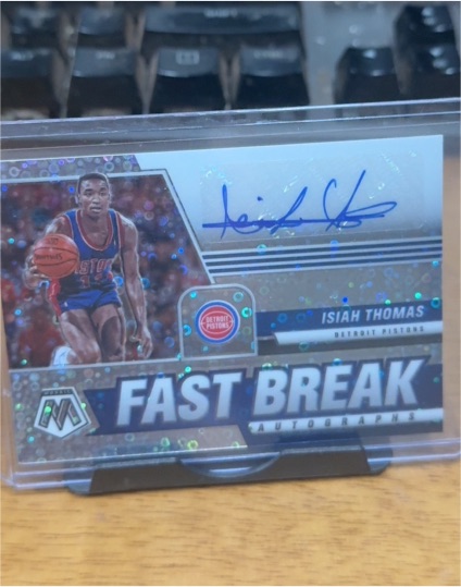 2020-21 Panini Mosaic Fast Break Autographs #FB-IST Isiah Thomas — front