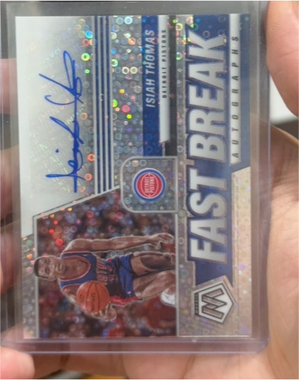 2023-24 Panini Mosaic Fast Break Autographs #FB-ITH Isiah Thomas — front
