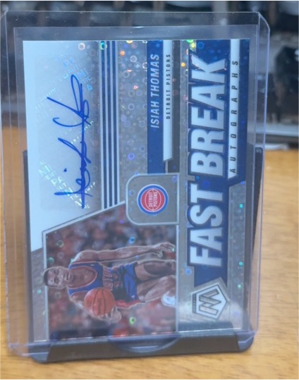 2020-21 Panini Mosaic Fast Break Autographs #89 Isiah Thomas — front