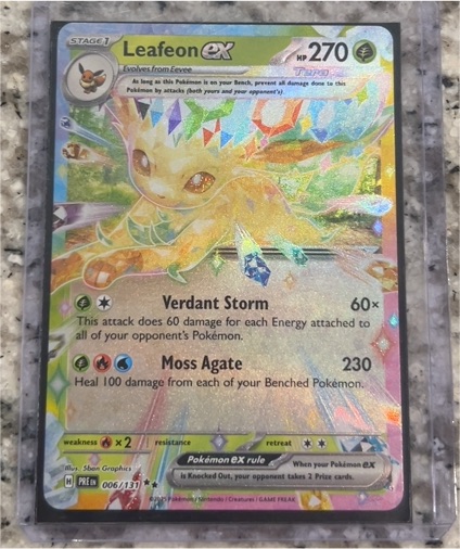 2016 Pokémon Prismatic Evolutions #006 Leafeon ex — front