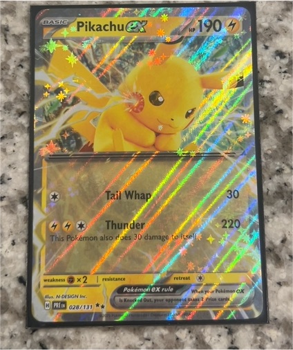 2016 Pokemon Prismatic Evolutions #028 Pikachu EX — front