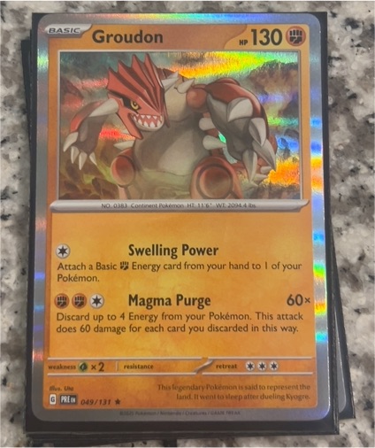 2023 Pokémon Prismatic Evolutions #049 Groudon — front