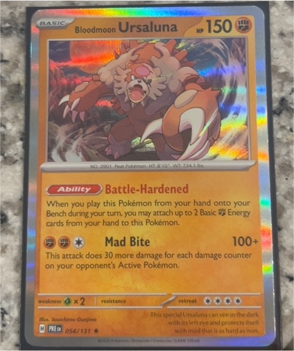 2023 Pokémon TCG Prismatic Evolutions #054 Bloodmoon Ursaluna — front