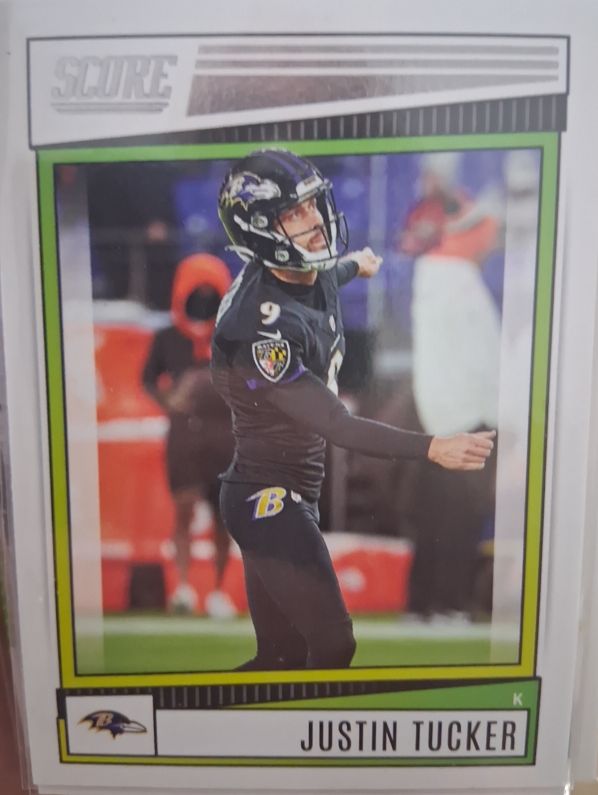 2022 Panini Score #188 Justin Tucker — front