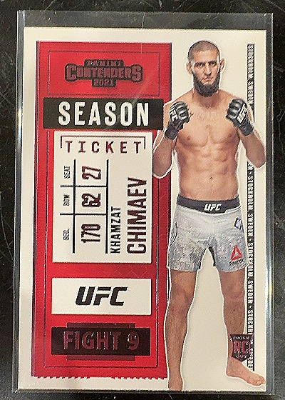 2021 Panini Chronicles Contenders UFC #3 Khamzat Chimaev — front