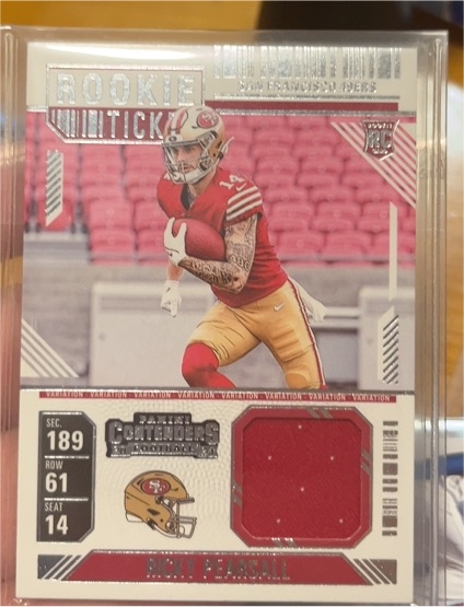 2024 Panini Contenders Rookie Ticket Patch #RTS-RPL Ricky Pearsall — front