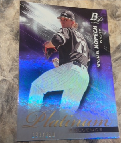 2018 Bowman Platinum #PP-9 Michael Kopech Platinum Presence — front