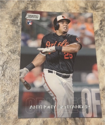 2018 Topps Stadium Club #216 Anthony Santander Rookie Card — front