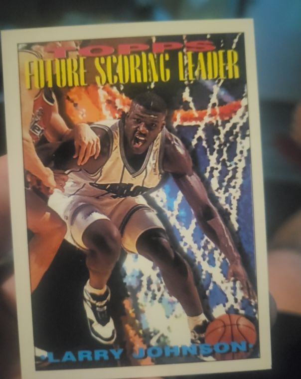 1993-94 Topps #394 Larry Johnson Future Scoring Leader — front