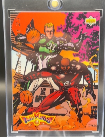 1992-93 Upper Deck Fanimation #510 Larry Bird / Michael Jordan — front