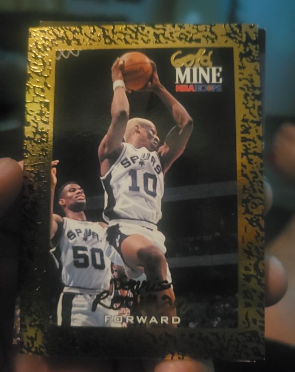 1994-95 Skybox NBA Hoops Gold Mine #448 Dennis Rodman — front