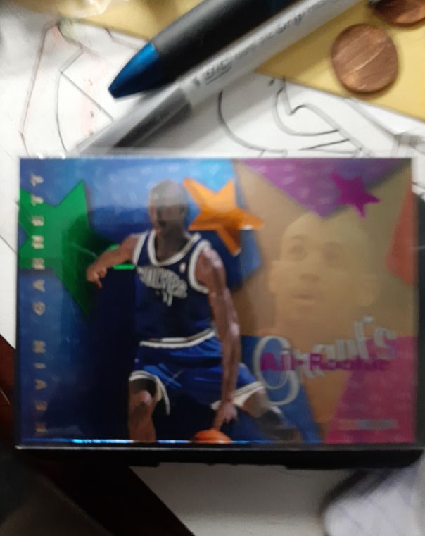 1995-96 NBA Hoops Grant's All-Rookies #AR6 Kevin Garnett — front