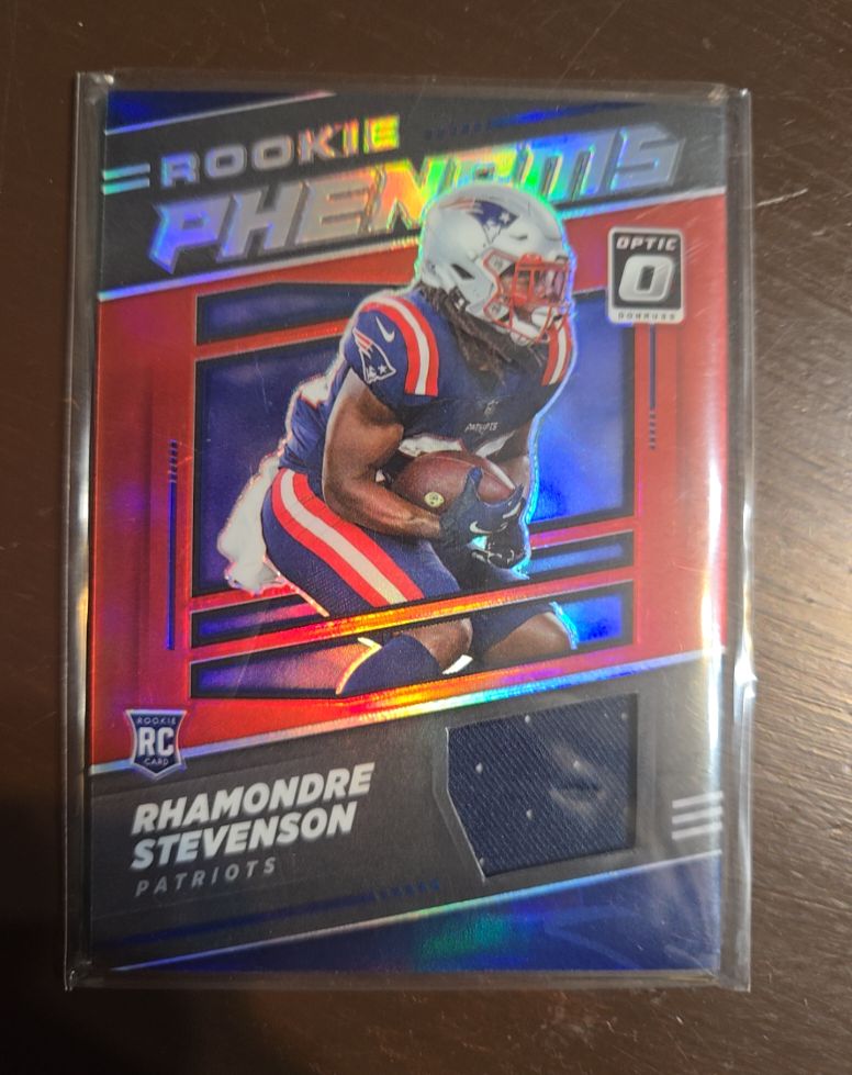 2021 Panini Donruss Optic #RP-37 Rhamondre Stevenson Rookie Phenoms Red Prizm — front