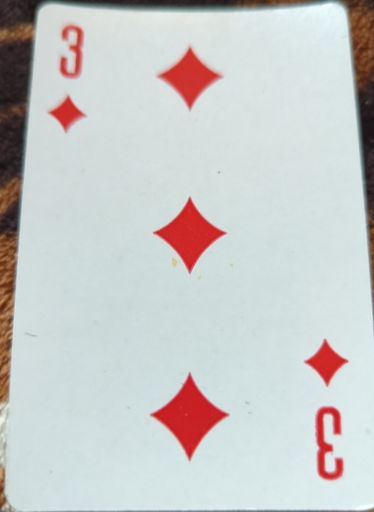 3 of Diamonds Playing Card — front