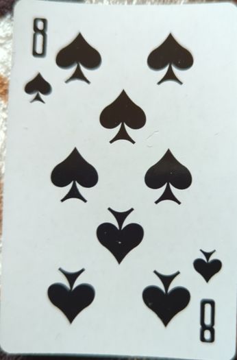 Standard Playing Card 8 of Spades — front