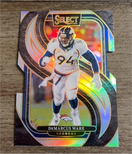 2024 Panini Select #147 DeMarcus Ware Premier Level Silver Prizm Die-Cut Broncos — front