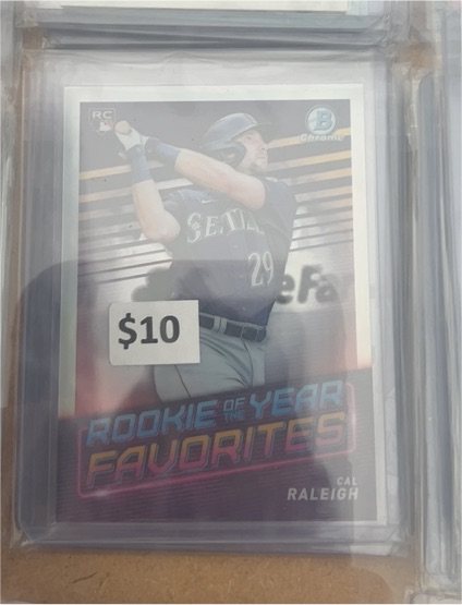 2022 Bowman Chrome #ROYF-7 Cal Raleigh Rookie of the Year Favorites — front