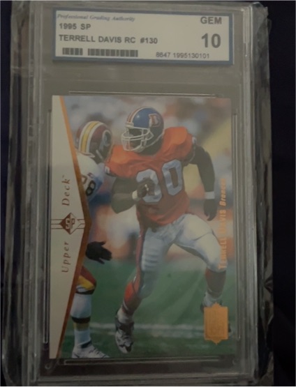1995 Upper Deck SP #130 Terrell Davis Rookie — front