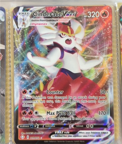 2021 Pokémon TCG Shining Fates #019/072 Cinderace VMAX — front