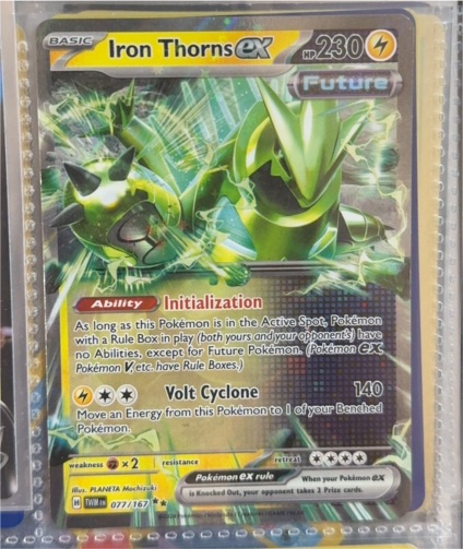 2024 Pokémon TCG Scarlet & Violet Twilight Masquerade #077 Iron Thorns ex — front