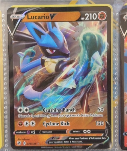 2022 Pokémon Astral Radiance #078 Lucario V — front