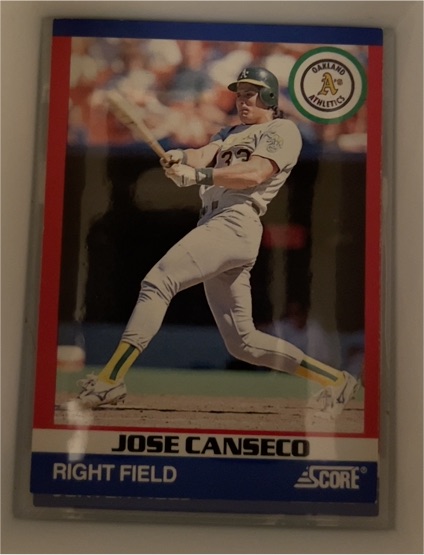 1991 Score #1 Jose Canseco — front