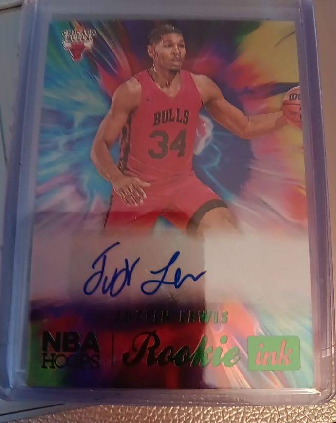2022-23 Panini NBA Hoops Rookie Ink #RI-JLW Justin Lewis — front