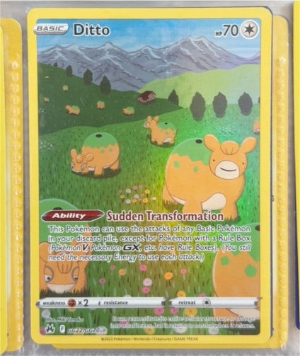 2023 Pokemon Crown Zenith Galarian Gallery #GG22 Ditto — front