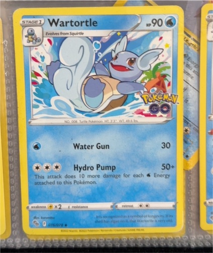 2022 Pokémon TCG Pokémon GO #016 Wartortle — front