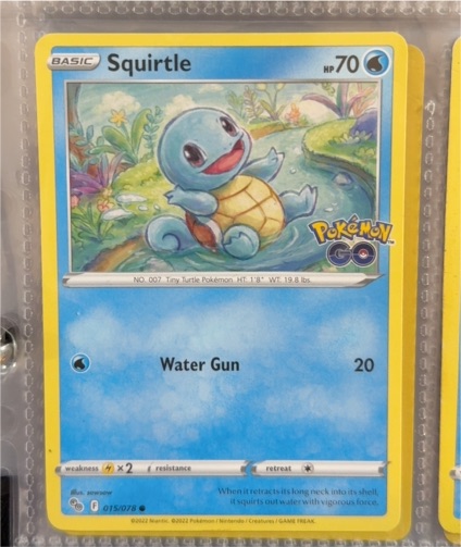 2022 Pokémon TCG Pokemon GO #015 Squirtle — front