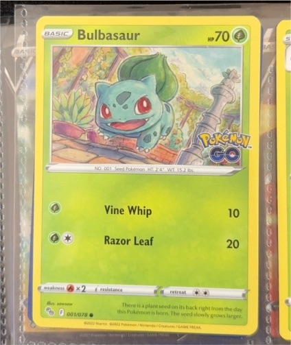 2022 Pokémon GO #001 Bulbasaur — front