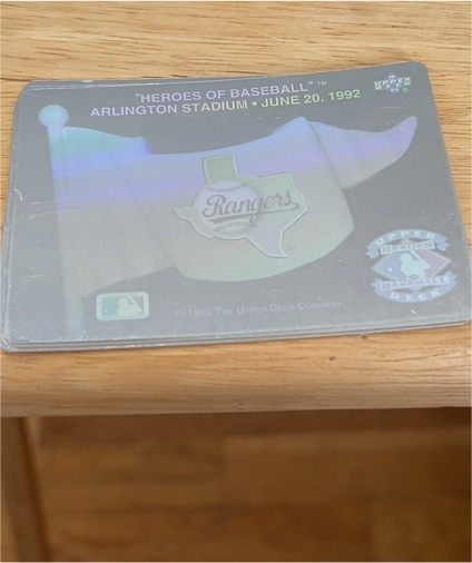 1992 Upper Deck Heroes of Baseball Arlington Stadium Texas Rangers Hologram — front
