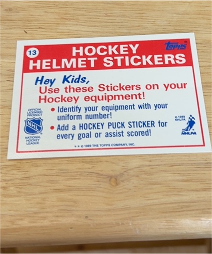 1989-90 Topps Sticker Inserts Toronto Maple Leafs Team #13 — front