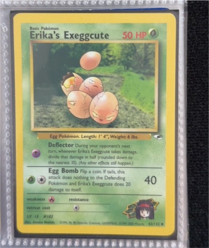 1999 Pokémon Gym Heroes #43 Erika's Exeggcute — front